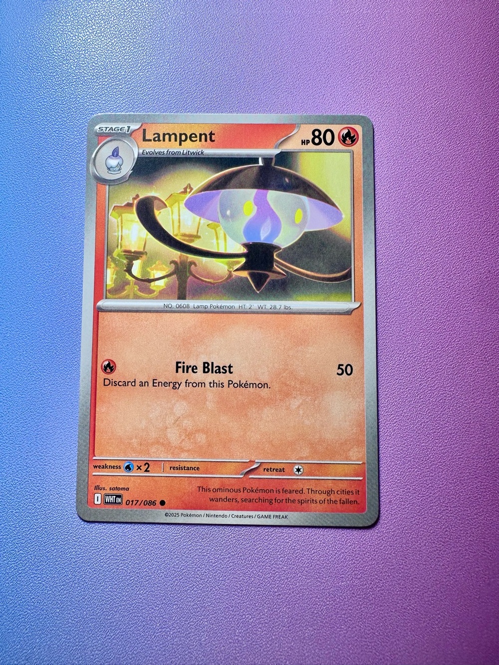 lampent - 017/086 (common) — pokémon: white flare